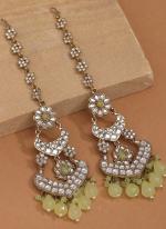     Pista Green Party Wear Crystal Earrings 